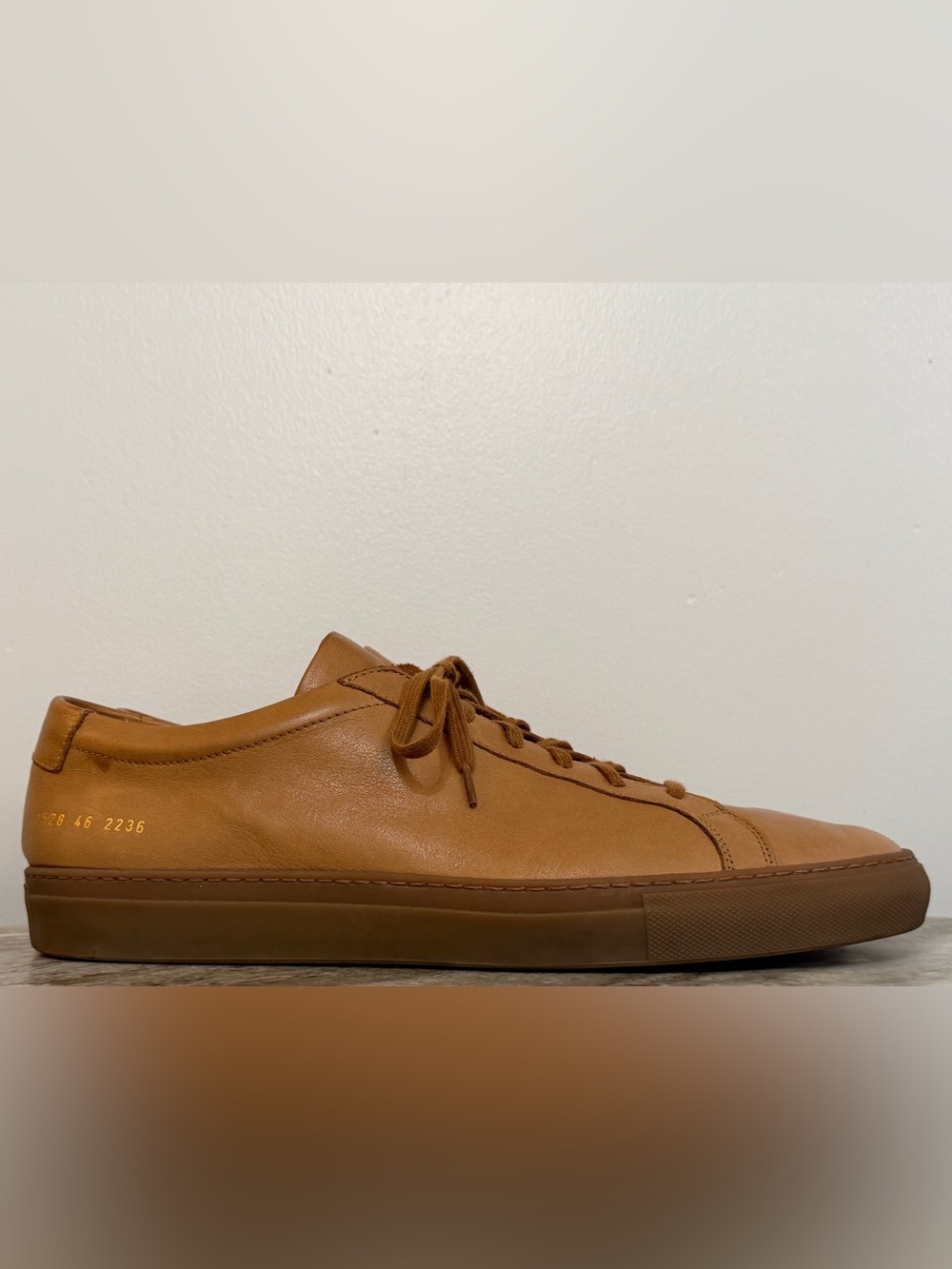 COMMON PROJECTS ORIGINAL ACHILLES LOW BROWN LEATHER 13 46 MINIMALIST $500 ITALY